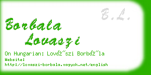 borbala lovaszi business card